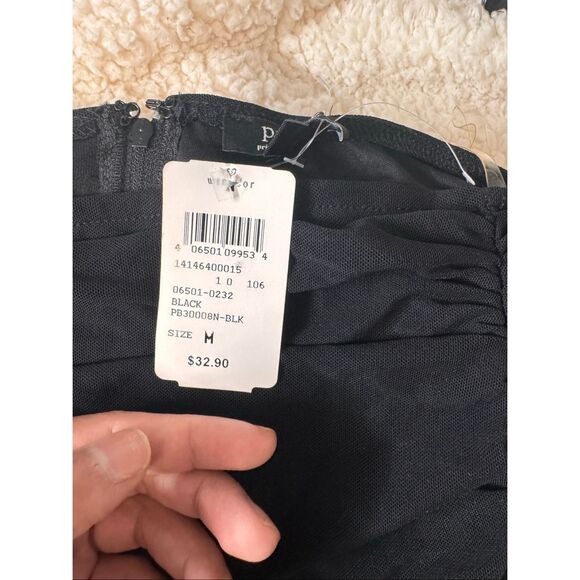 Windsor Privy Black Ruched Lace Mini Skirt | Bodycon Dressy Club Skirt Size Medi - Picture 11 of 11